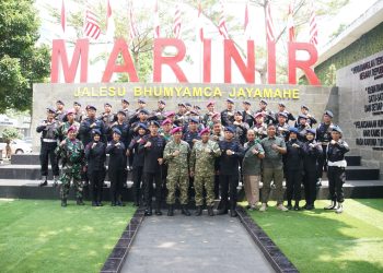 Perkuat Sinergi TNI–Polri, Brimob Polda Metro Jaya Sampaikan Ucapan Dirgahayu TNI ke-80 ke Korps Marinir