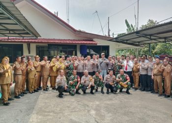 Kunjungan Silaturahmi Polsek Bekasi Utara ke Koramil 703 Teluk Pucung dalam Rangka Tasyakuran HUT TNI ke-80