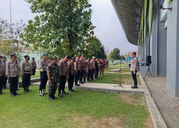Ciptakan Rasa Aman, Polres Metro Bekasi Kota Gelar Apel Pengamanan Laga Bekasi City vs Sumatera Selatan