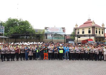Sinergi Jaga Keamanan Pelabuhan, Polres Priok Gelar Apel Siaga Kamtibmas Gabungan Potmas