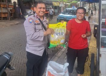 Gerakan Pangan Murah di Pegangsaan, Wujud Kepedulian Polri Hadir Untuk Rakyat