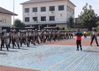 Polres Metro Bekasi Gelar Latihan Dalmas Rutin, Perkuat Kesiapsiagaan Personel lintas Fungsi