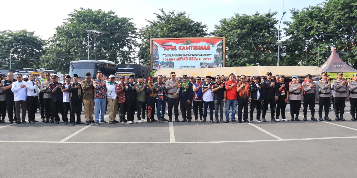 Jelang Natal dan Tahun Baru 2026, Polres Metro Bekasi Kota Gelar Apel Kamtibmas