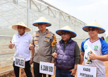 Launching Penanaman Jagung Dan Penyebaran Benih Ikan, Polres Metro Bekasi Kota Gelar Program Ketahanan Pangan