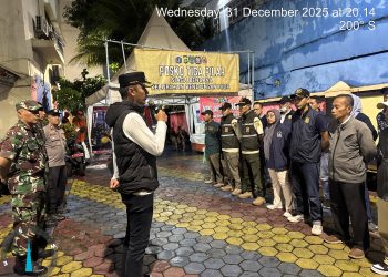 Polres Metro Jakarta Utara Gelar Apel Pengamanan Malam Tahun Baru 2026 di Ancol
