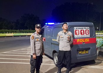 Polri Hadir Saat Warga Beristirahat, Polsek Kemayoran Gelar Patroli Strong Point