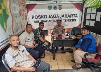 Bhabinkamtibmas dan Babinsa Karet Tengsin Perkuat Sinergi melalui Kunjungan ke Posko Jaga Jakarta