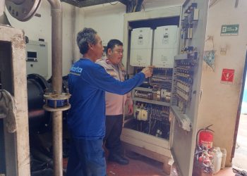 Bhabinkamtibmas Petamburan Cek Rumah Pompa Jati Pinggir I, Update Genangan Air dan Pastikan Seluruh Unit Berfungsi Baik dan Siaga Hadapi Musim Hujan
