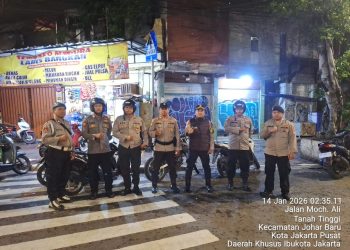 Dini Hari Tanpa Celah, Polisi Sisir Johar Baru untuk Cegah Tawuran dan Gangguan Kamtibmas
