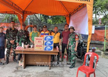 Armed 10 Bogor Salurkan Bantuan ke Posko Siaga Bencana Pademangan Barat