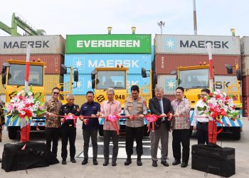 Kapolres Pelabuhan Tanjung Priok Hadiri Peresmian Implementasi Electric Prime Movers di Terminal NPCTI