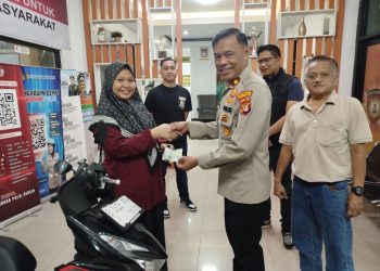 Kurang 24 Jam, Reskrim Polsek Johar Baru Berhasil Temukan Motor Hilang
