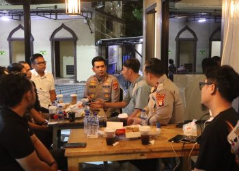 Ngobrol Santai dan Ngopi Bareng, Kapolres Priok Bersama Jurnalis
