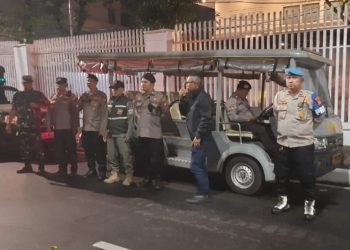 Patroli Tiga Pilar Polsek Metro Menteng Perketat Pengamanan Malam Hari di Kawasan Teuku Umar