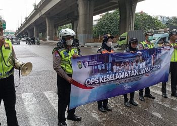 Satlantas Polres Metro Jakarta Utara Gelar Operasi Keselamatan Jaya 2026 di Jl. Yos Sudarso
