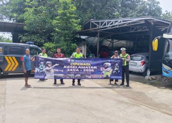 Operasi Keselamatan Jaya 2026, Unit Lantas Polsek Cisauk Edukasi Pengendara di Jalan Baru Suradita