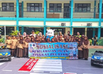 Satlantas Polres Tangsel Edukasi Pelajar SDN 2 Babakan