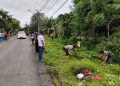 Bhabinkamtibmas Bersama Mahasiswa KKN dan Warga Gelar Kerja Bakti Jum’at Bersih di Desa Sukarapih