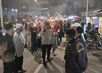Polsek Metro Tanah Abang Amankan Kegiatan Tarhib Ramadhan Pawai Obor di Kebon Kacang