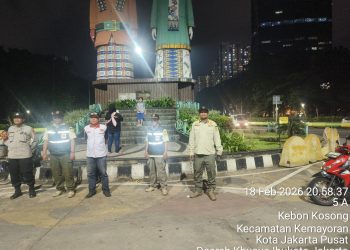Patroli Gabungan 3 Pilar Polres Metro Jakarta Pusat, Situasi Wilayah Terpantau Aman Dan Kondusif