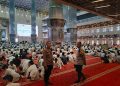 Pelayanan Polri Dalam Buka Puasa 5.000 Anak Yatim di Masjid Istiqlal Berlangsung Kondusif