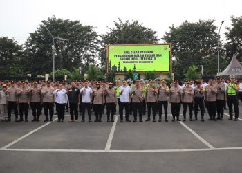 Apel Gelar Pasukan Pengamanan Malam Takbir Idul Fitri 1447 H, Polres Metro Bekasi Kota Pastikan Situasi Aman Kondusif