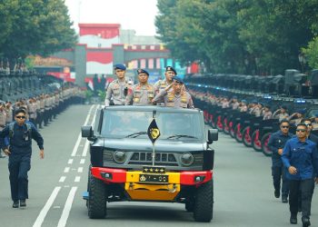 Kapolri Pimpin Apel dan Buka Rakernis Korps Brimob Polri Tahun 2026