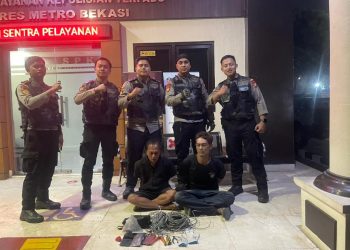 Patroli Perintis Presisi Sat Samapta Polres Metro Bekasi Gagalkan Dugaan Pencurian Kabel Optik Saat Patroli Subuh