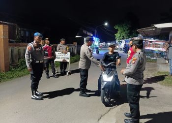 Patroli Dini Hari, Polsek Muara Gembong Perketat OKJ untuk Cegah Kriminalitas Jalanan