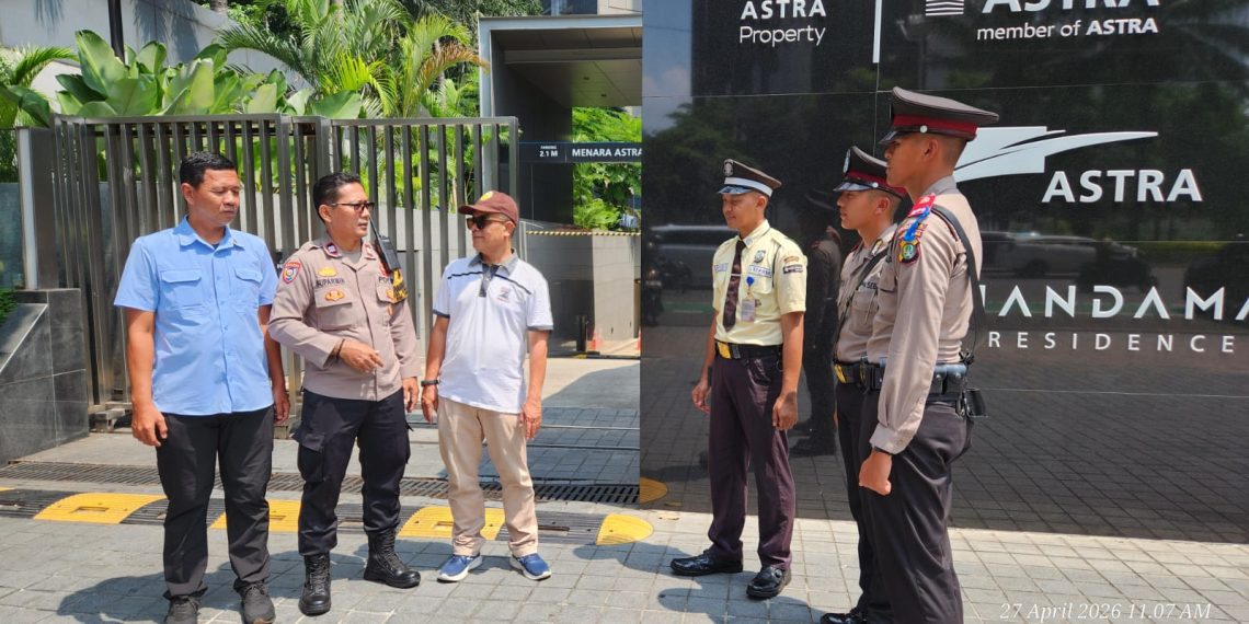 Bhabinkamtibmas Karet Tengsin Sambangi Menara Astra, Perkuat Koordinasi Keamanan Lingkungan Perkantoran