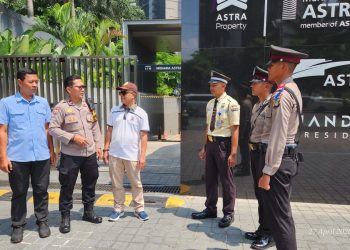 Bhabinkamtibmas Karet Tengsin Sambangi Menara Astra, Perkuat Koordinasi Keamanan Lingkungan Perkantoran