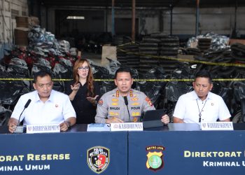 Polda Metro Jaya Bongkar Gudang Ribuan Motor Diduga untuk Ekspor Ilegal