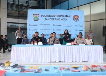 Kapolres Metro Tangerang Kota Rilis Hasil Operasi 3C, Puluhan Pelaku Kejahatan Jalanan Ditangkap