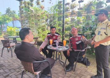 Polsek Pancoran Gelar Patroli Dialogis dan Himbauan Kamtibmas di Kantor PLN Puslitbang Ketenagalistrikan Duren Tiga
