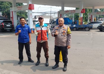 Program Jaga Bekasi On The Spot, Polsek Medan Satria Pantau Stok BBM di SPBU Jalan Sultan Agung