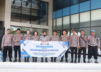 Jelang Hari Bhayangkara, Polres Metro Tangerang Kota Berikan Dukungan Moril kepada Anggota Sakit