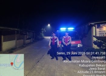 Jaga Jakarta Jaga Bekasi, Patroli Biru Polsek Muaragembong Pantau Jalur Begedor hingga Pantai Harapan Jaya