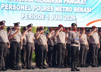 113 Personel Polres Metro Bekasi Naik Pangkat Periode 1 Juli 2026