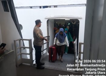 Pelayanan & Pengamanan Debarkasi Kapal KM. Kelimutu dari Pontianak Berjalan Aman dan Lancar, 1.078 Penumpang Tiba di Pelabuhan Tanjung Priok