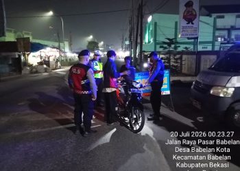 Jaga Bekasi, Polsek Babelan Gelar Operasi Kejahatan Jalanan Antisipasi 3C dan Tawuran