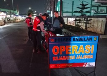 Jaga Jakarta Jaga Bekasi, Polsek Babelan Gelar Operasi Kejahatan Jalanan Antisipasi 3C dan Tawuran