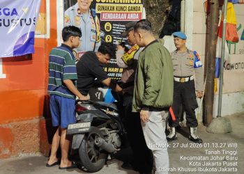Operasi Cipta Kondisi di Jakpus Berjalan Kondusif, Polisi Amankan Enam Motor Tak Bersurat