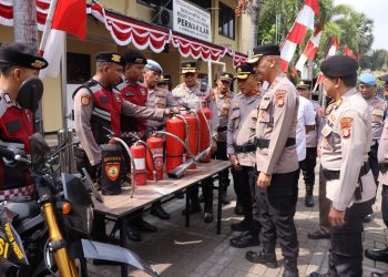 Antisipasi Kemarau Panjang, Polres Kepulauan Seribu Gelar Apel Kesiapsiagaan Bencana 2026
