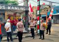 Team Penilai Polda Metro Jaya Tinjau Posko Bersama Cikoko Dalam Lomba Gapura Hias Hut Ri Ke-81