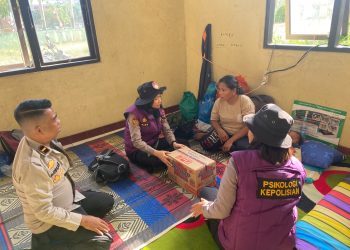 Polri Berikan Konseling dan Trauma Healing bagi Korban Gempa di Manggarai Barat