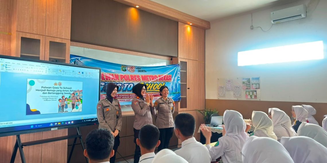 Polwan Goes to School, Edukasi Pelajar Cikarang Utara Cegah Bullying dan Narkoba