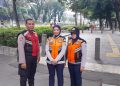 Sinergitas Polisi dan Dishub Jaga Keamanan Masyarakat Saat CFD di Setiabudi