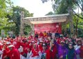 Polsek Koja Pengamanan Semarak HUT RI ke-81, 1.000 Warga Tugu Selatan Meriahkan Senam dan Gerak Jalan