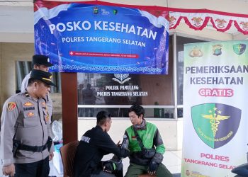 Mitigasi Dampak Erupsi Anak Gunung Krakatau, Dokkes Polres Tangsel Buka Posko Kesehatan