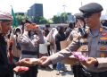 Polres Metro Jakarta Pusat Layani Aksi DPP SPI di Depan DPR/MPR RI